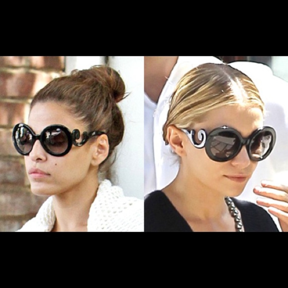 Prada Baroque 55mm Round Sunglasses